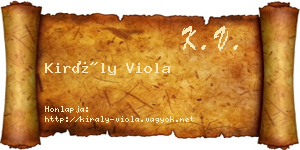 Király Viola névjegykártya